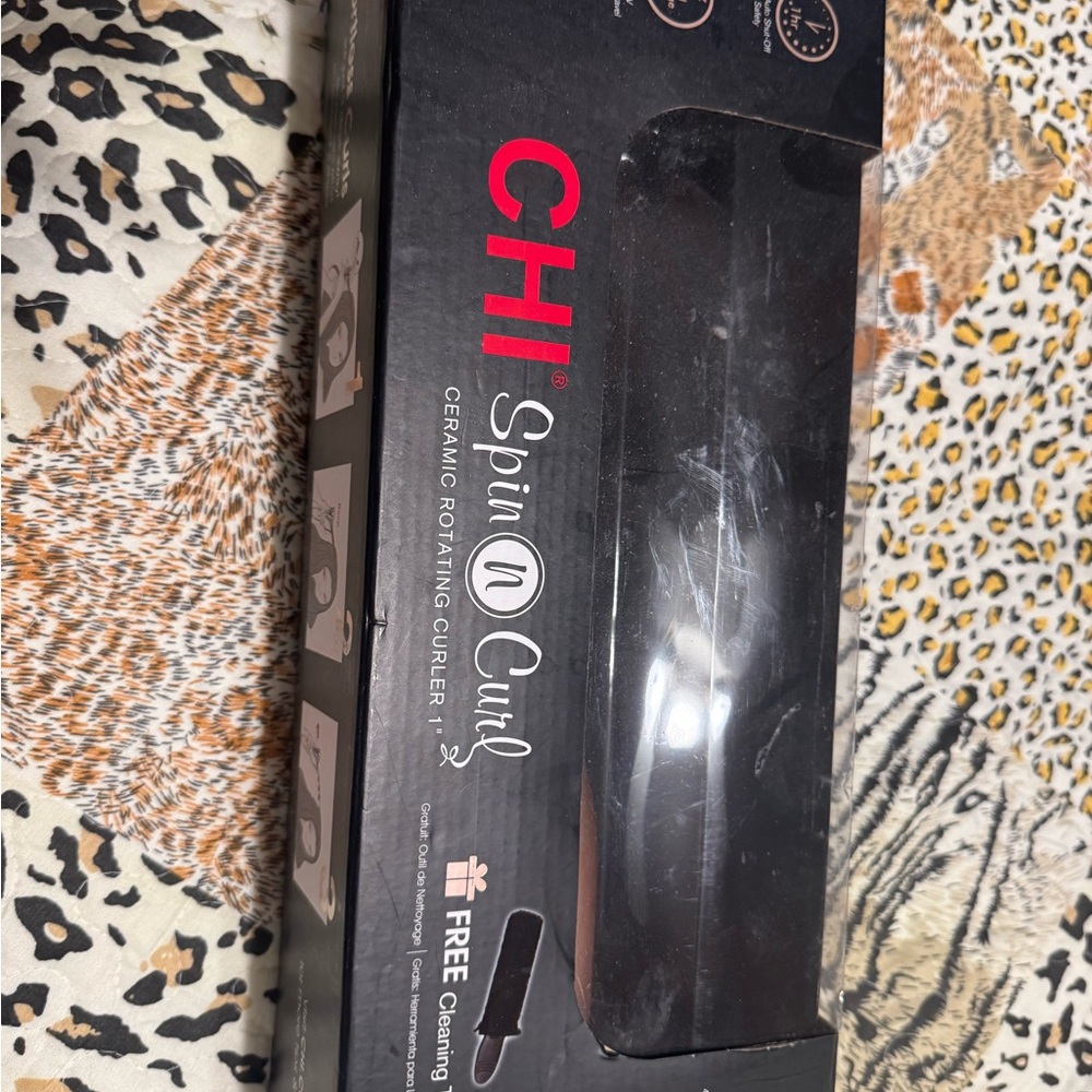 CHI Spin N Curl Ceramic Rotating Curler - Black